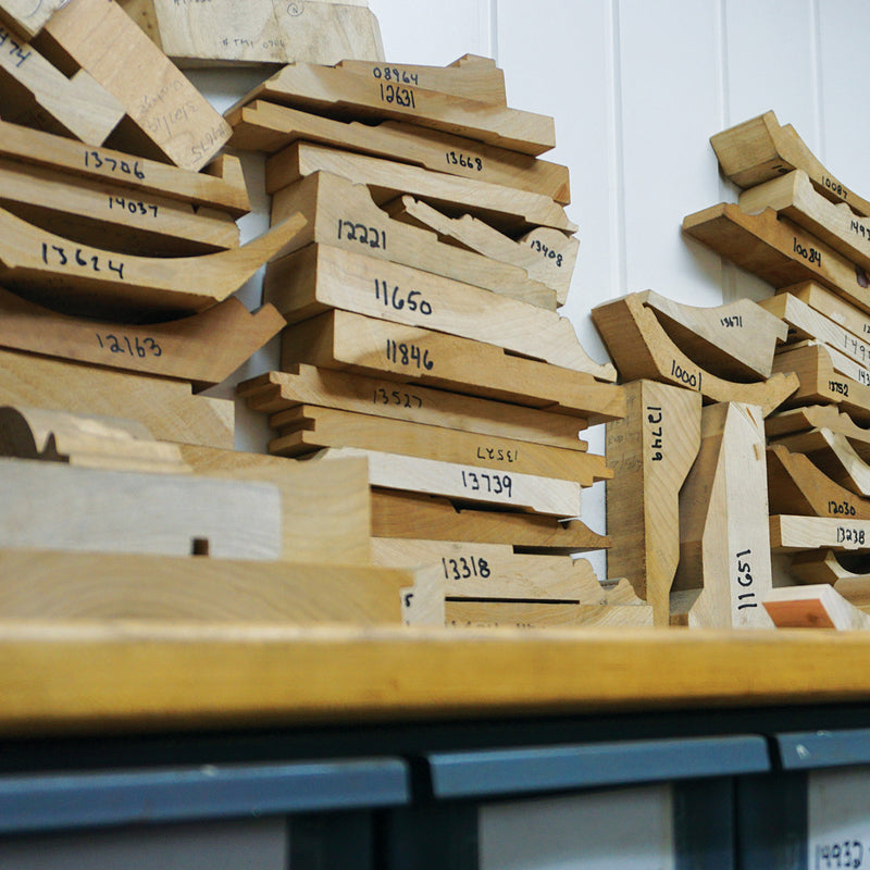 Assortment of custom moulding profiles.