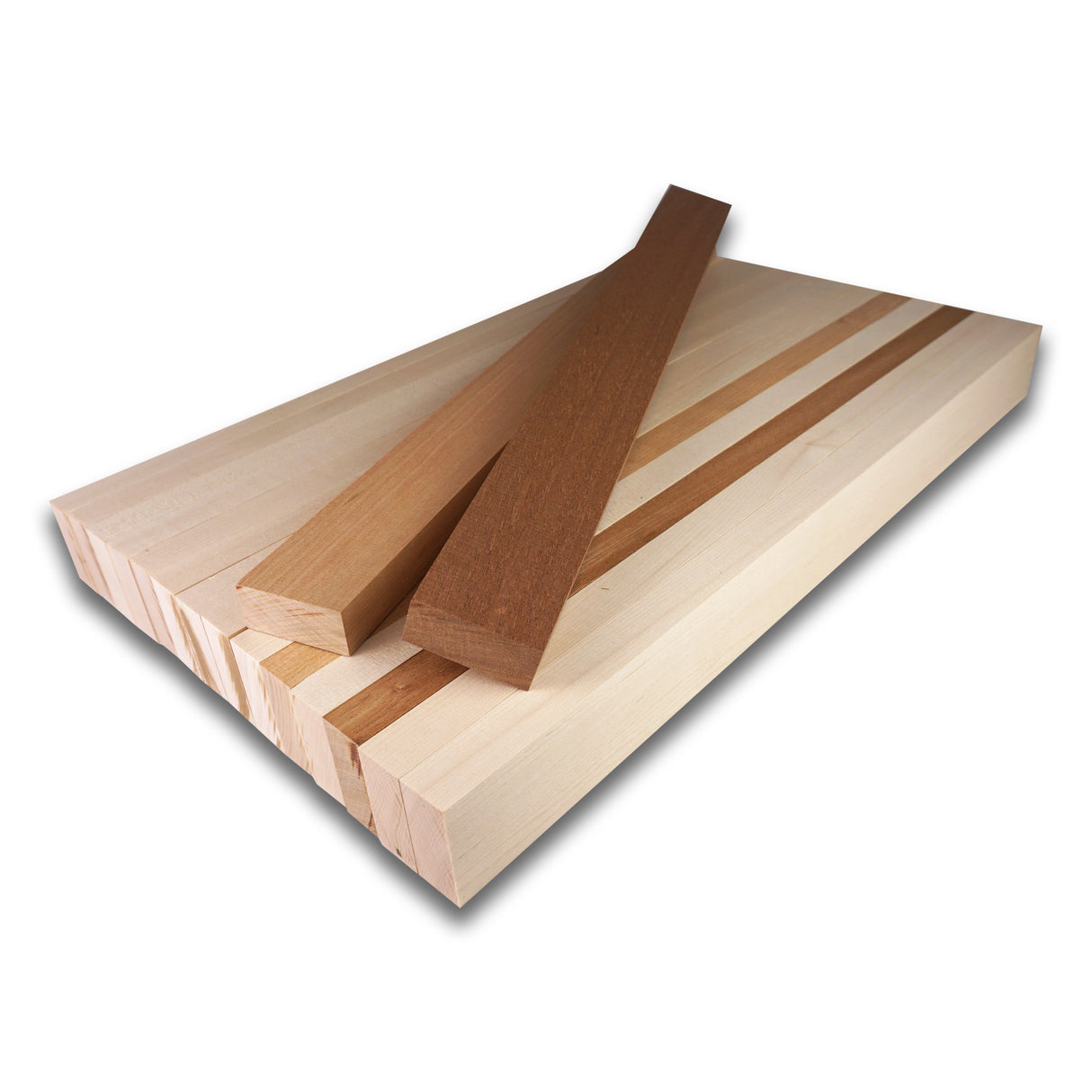 Cutting Board Kit - Maple Accent Cutting Board (16pcs 3/4" x 1-3/4")