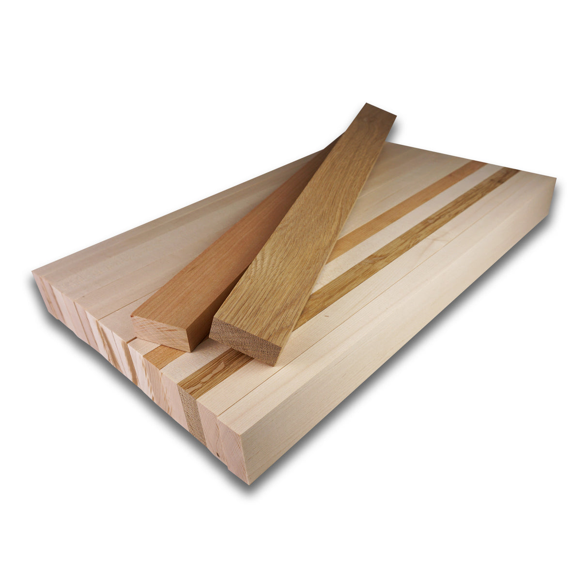Cutting Board Kit - Maple Accent Cutting Board (16pcs 3/4" x 1-3/4")