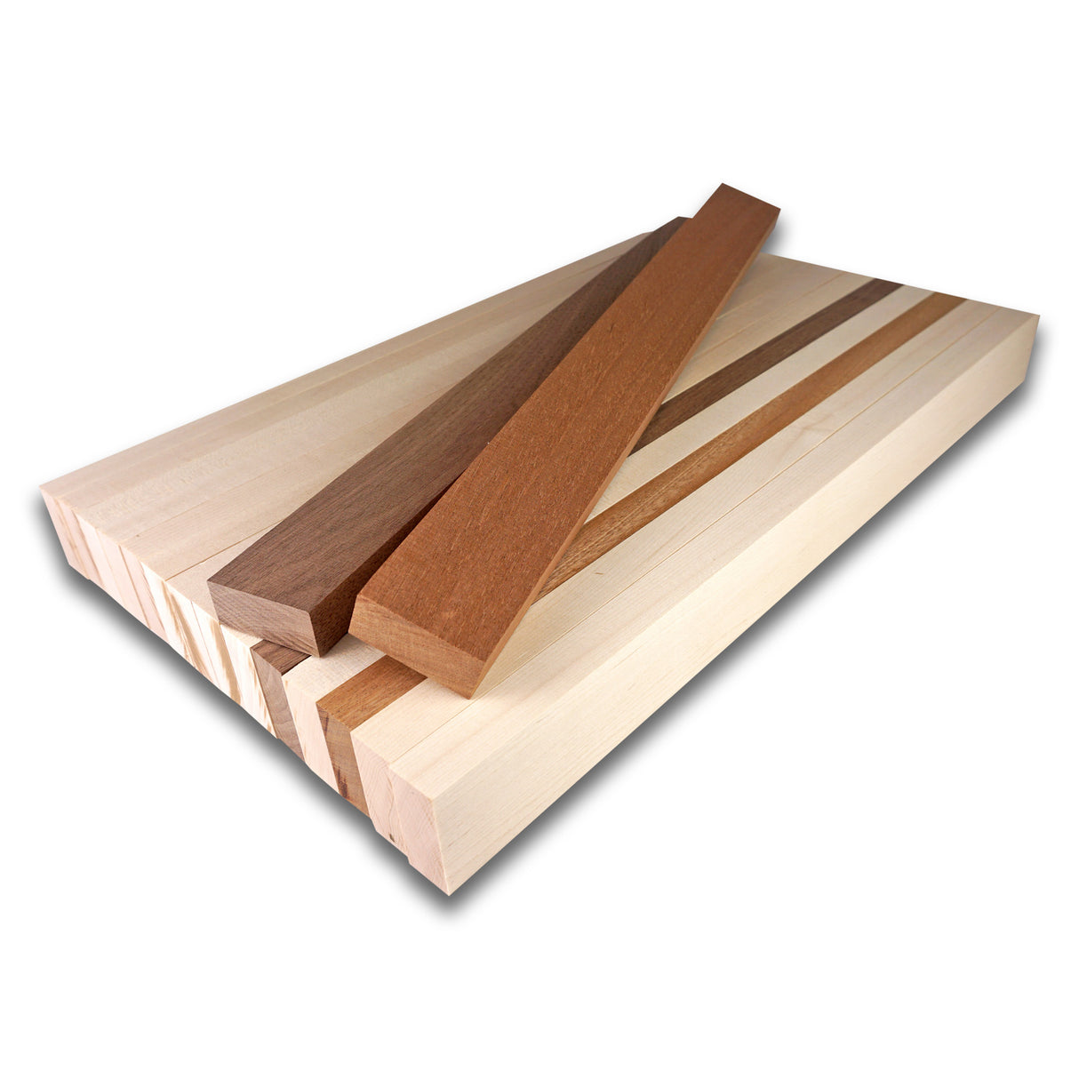 Cutting Board Kit - Maple Accent Cutting Board (16pcs 3/4" x 1-3/4")