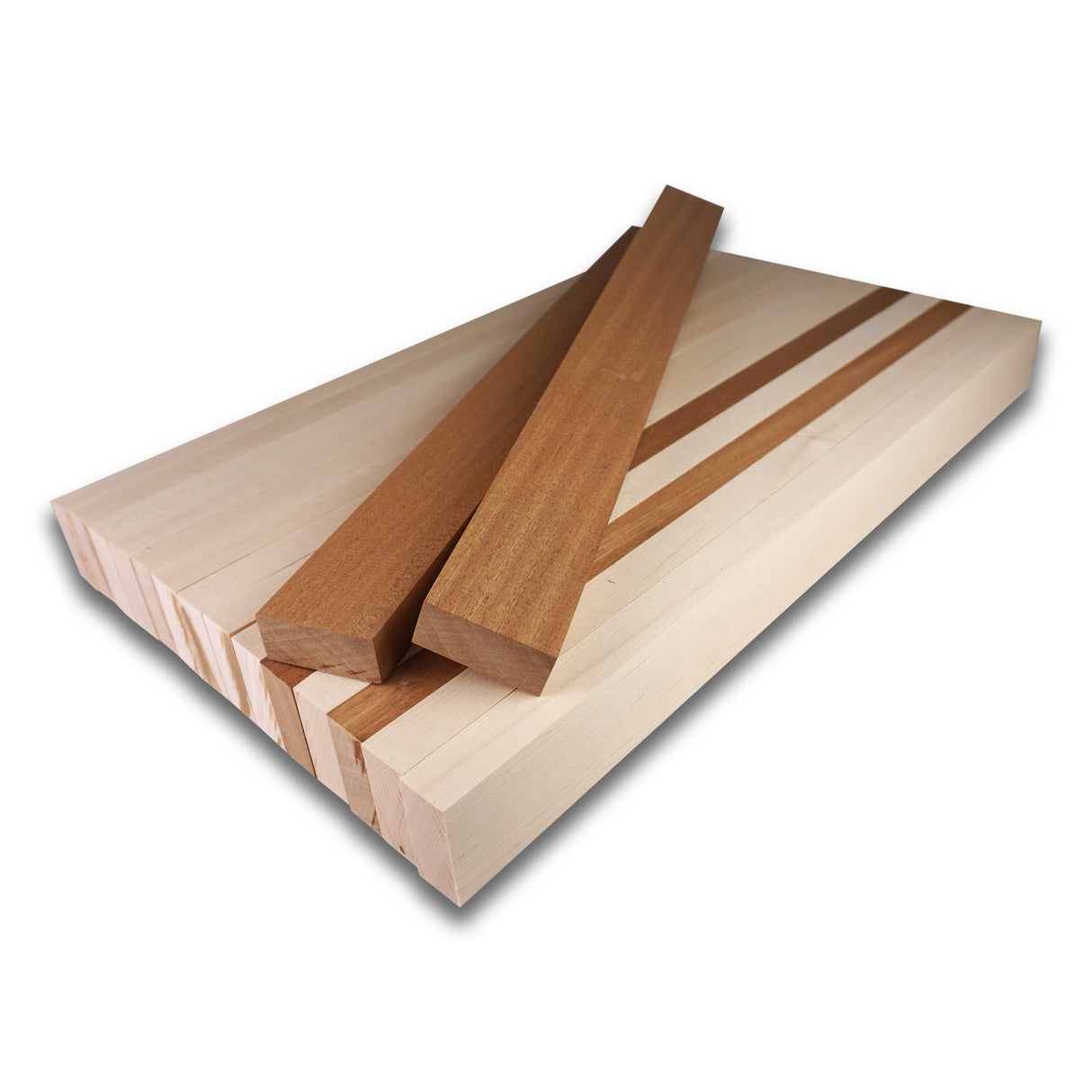 Cutting Board Kit - Maple Accent Cutting Board (16pcs 3/4" x 1-3/4")