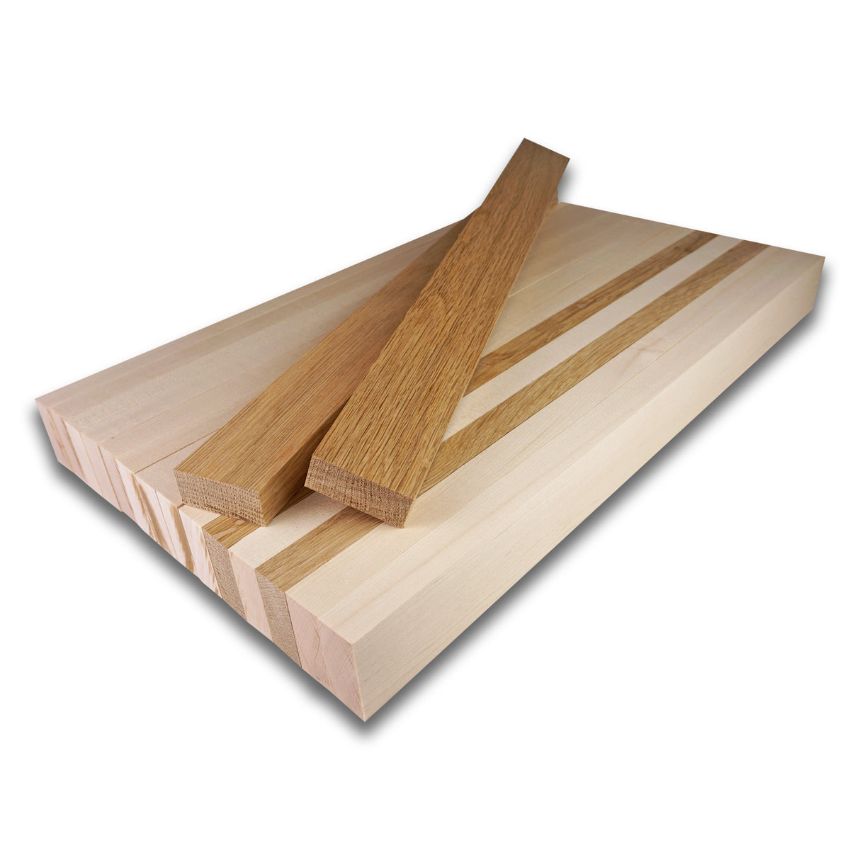 Cutting Board Kit - Maple Accent Cutting Board (16pcs 3/4" x 1-3/4")