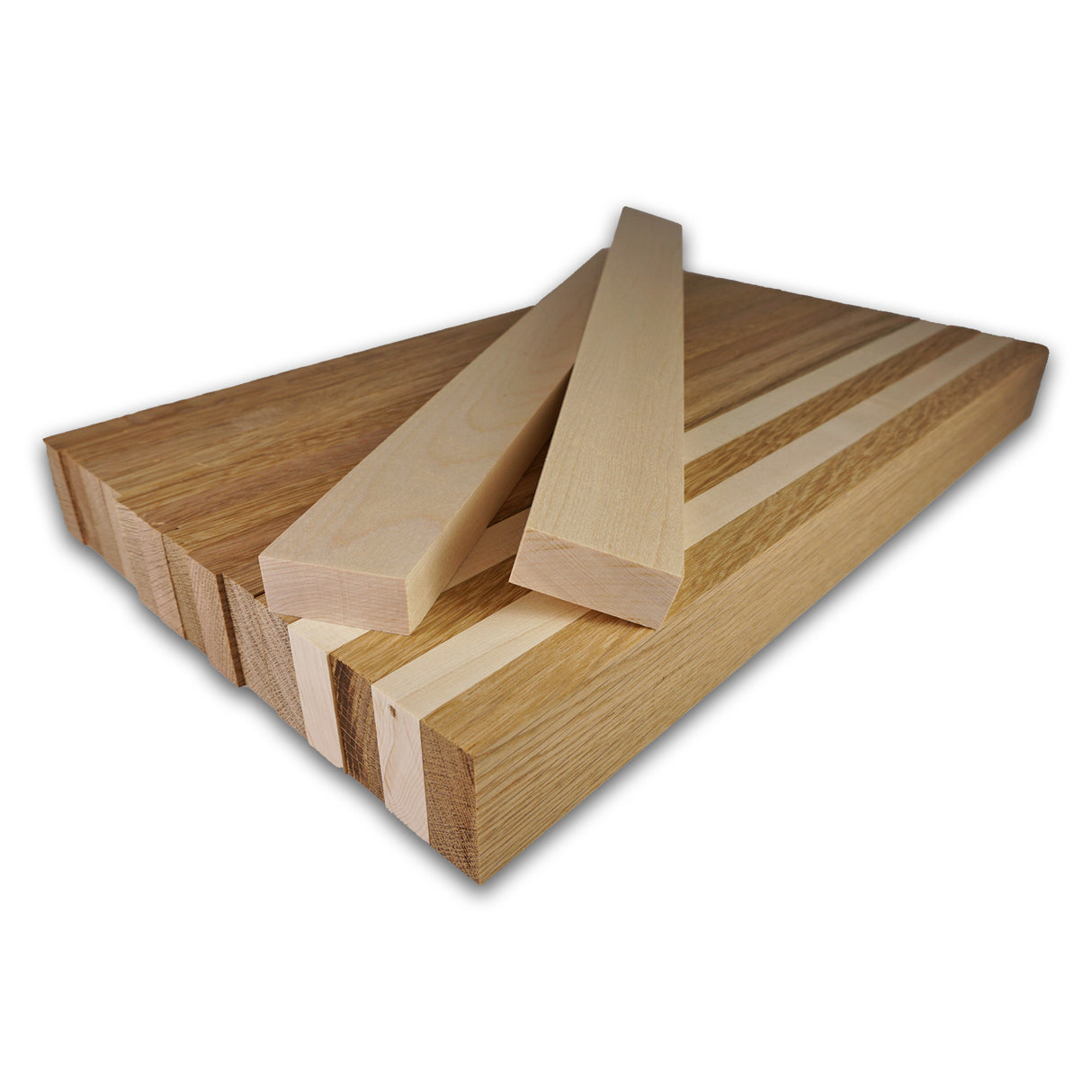 Cutting Board Kit - White Oak Accent Cutting Board (16pcs 3/4" x 1-3/4")