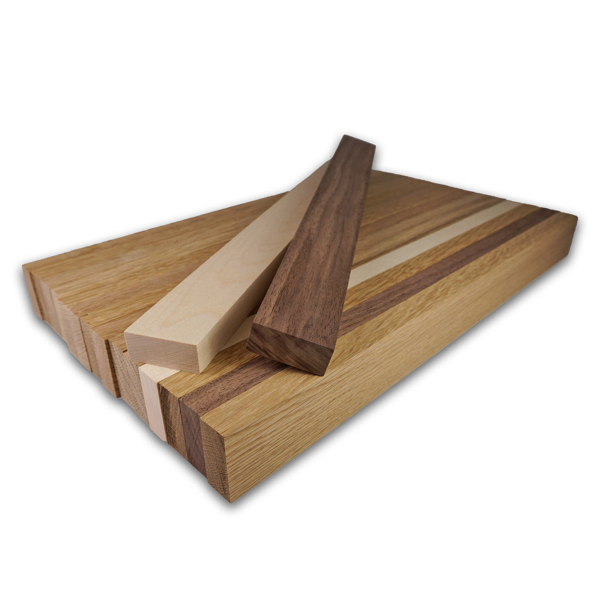 Cutting Board Kit - White Oak Accent Cutting Board (16pcs 3/4" x 1-3/4")