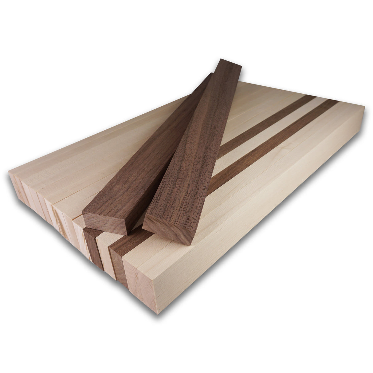Cutting Board Kit - Maple Accent Cutting Board (16pcs 3/4" x 1-3/4")