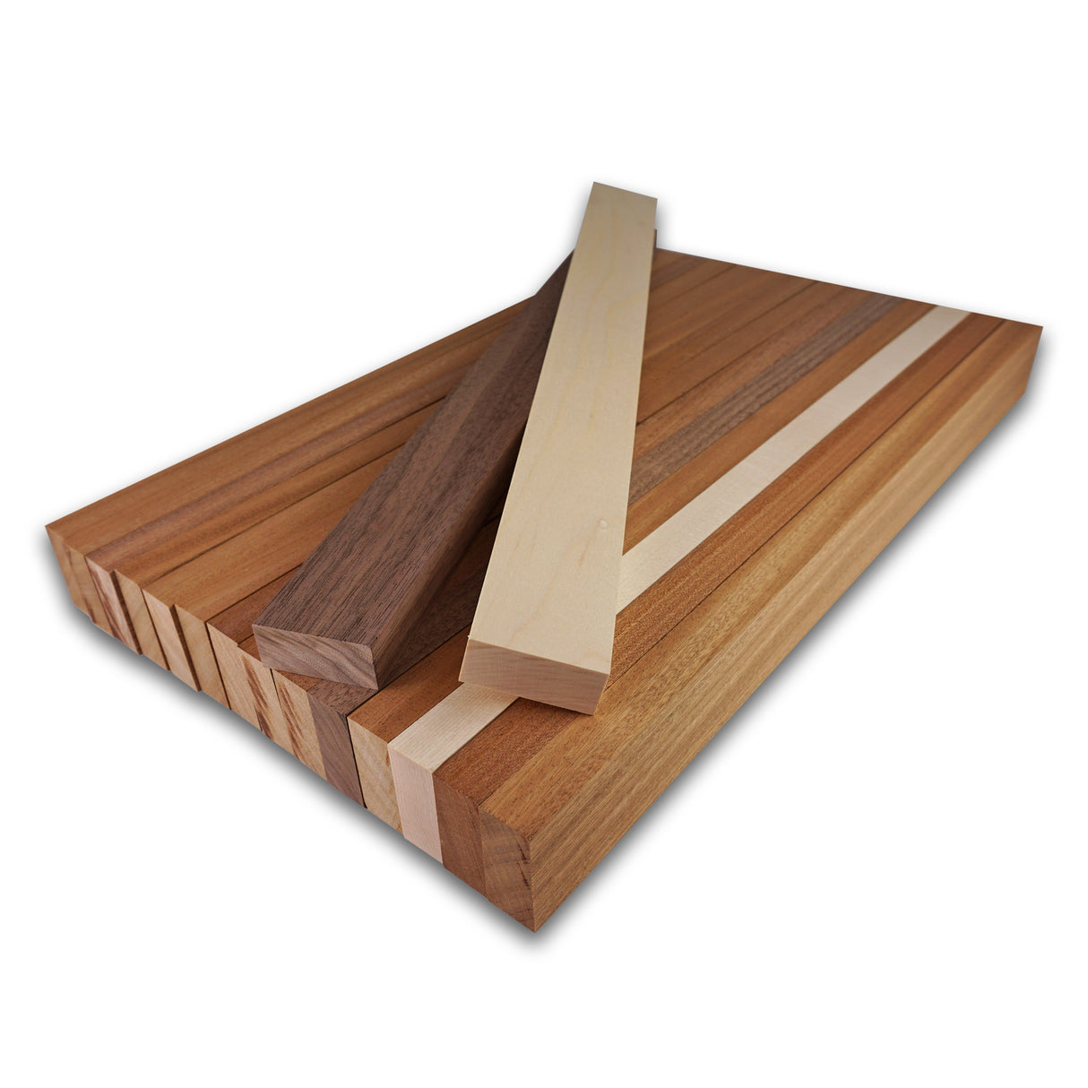 Cutting Board Kit - Sapele Mahogany Accent Cutting Board (16pcs 3/4" x 1-3/4")